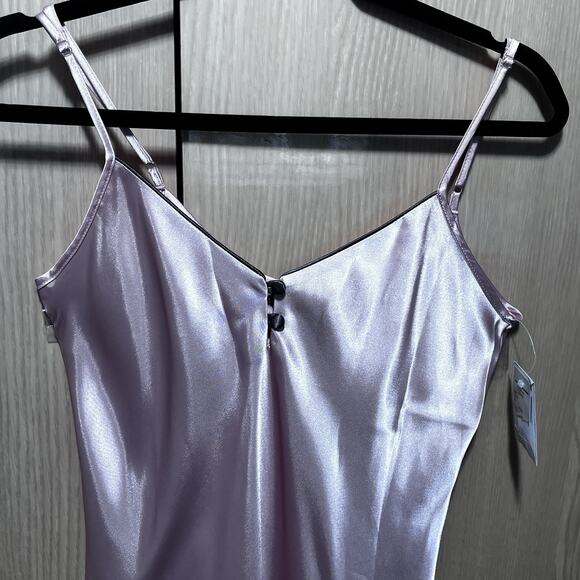 NWT Jones NY Slip Dress Pink Satin Midi Maxi Lingerie Fairy Romantic V Neck SZ S - Picture 2 of 10